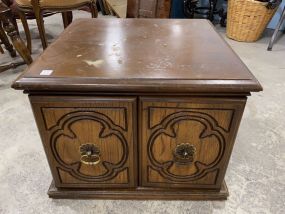 Mid Century Oak Finish Lamp Table