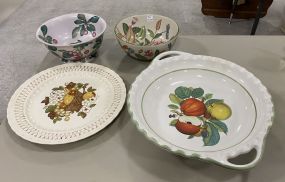 Center Bowl, Platter, and Planters