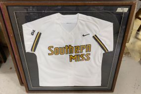 Framed Southern Miss Baseball Jersey