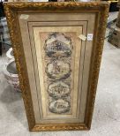 Spanish Print in Gold Frame