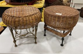Two Woven Footstool