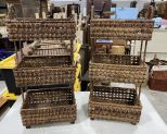 Two Woven Storage Stands