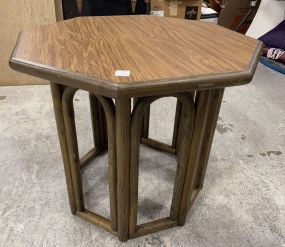Oak Octagon Lamp Table