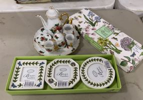 Botanic Garden Mini Picture Frames and Mini Porcelain Tea Set