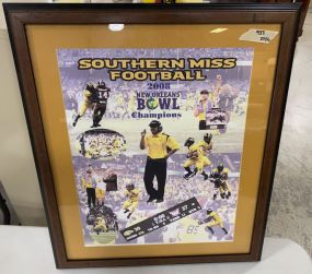 Framed Southern Miss 2008 New Orleans Bowl Print
