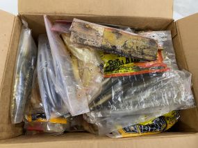 Box Lot of Artificial Worms