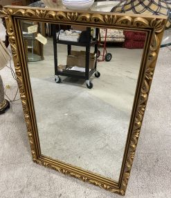 Gold Plastic Framed Mirror