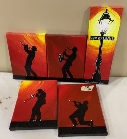 Five Ricky Chzdes 2015 Jazz Paintings
