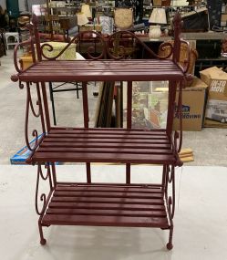 Red Painted Display Rack