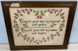 Framed Cross Stitch Framed Quote
