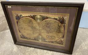 Framed World Globe Print