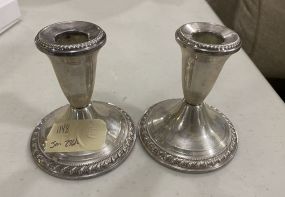 Pair of Sterling Weight Candle Holders