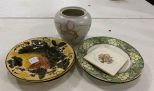 Group of Plates and German Flower Design Bowl