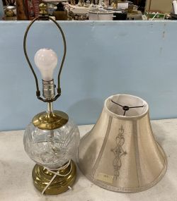 Etched Glass Table Lamp