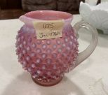 Pink Fenton Style Pitcher