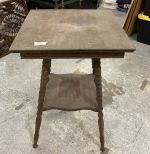 Antique Square Top Lamp Table