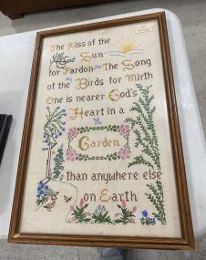 Kiss of the Sun Needle Point Quote