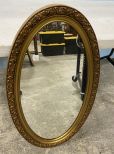 Plastic Gold Gilt Oval Mirror
