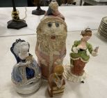 Resin Lady Figurine, Santa Clause, Porcelain Figurine