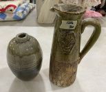 Two Pottery Vase and Pitcher