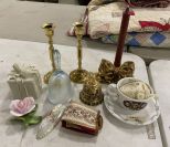 Decorative Candle Holders, Glass Bell, Cup, Porcelain Present