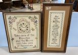 Two Framed Cross Stitches