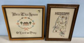 Bless This House and Mississippi Cross Stitch