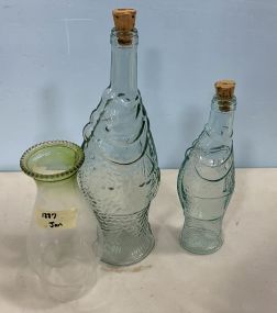 Two Fish Glass Jar and Hurricane Shade