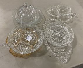 Grouping of Vintage Clear and Cut Glass