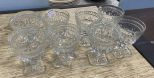 Set of 8 Vintage American Fostoria Cocktail or Desert Glasses