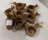 Set of 8 Conair Quail Napkin Rings