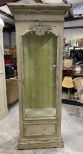 Painted Tall Curio Display Cabinet