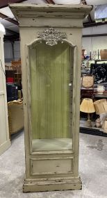 Painted Tall Curio Display Cabinet