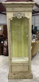 Painted Tall Curio Display Cabinet