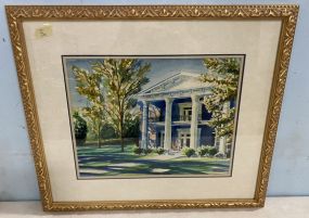 Mark Millet Mosby Home Canton MS Watercolor