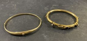 (No Shipping) Two 14K Bangle Bracelets