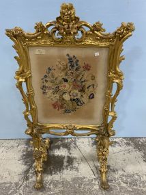 18th Century Water Gilded Fire Screen