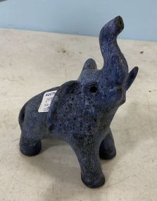 Peters Pottery Blue Elephant