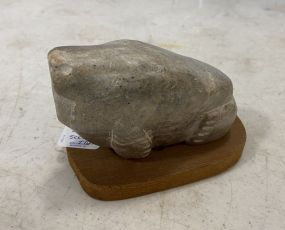 Carved Stone Walrus Lone Star Steel Co. Alaska
