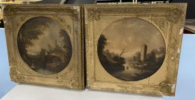 Pair of 19th Century Oil Paintings of European Scene