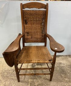 Antique Oak Writing Desk Chair