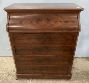 Antique Empire Burl Mahogany Veneer Vanity Chests