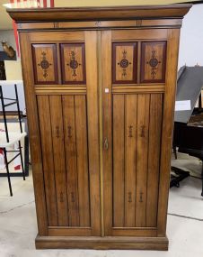 Large Oak Two Door Armoire