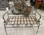 Wrought Iron Outdoor Bench