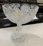 Cut Glass Center Piece Compote