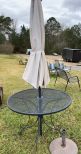 Round Wrought Iron Patio Table