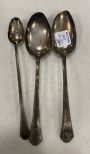 Two Sterling Serving Spoons and Sterling Tea Stir Spoon