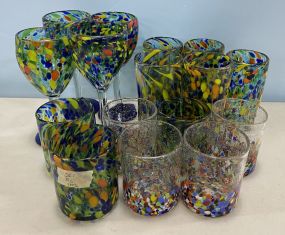 Set of Art Mexican Glassware