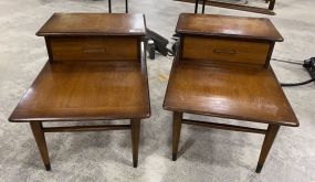 Pair of Mid Century Step Up Tables