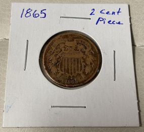 1865 Two Cent Piece